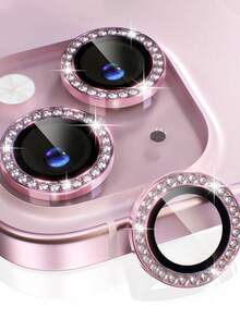 3pcs Colorful Rhinestone Camera Lens Protector Film For Apple 17/17Air/17pro/17promax/16/16pro/16plus/16promax/16 14 Pro 6.1 Inch /14 Pro Max 6.7 Inch, Embedded Artificial Diamond Shiny Camera Cover Tempered Glass For Apple 14 Pro Max /14 Pro/15/15Promax/15Pro [Perfect Fit] - Artificial Diamond Multicolor