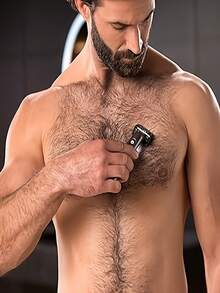 MicroTouch SOLO 钛金充电式胡须和身体剃须刀，可修剪、修边、剃须和修饰 - 黑色 - 查看 4