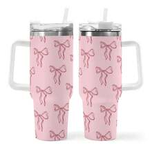 1pc 40oz Stainless Steel Insulated Travel Tumbler With Handle, Keeps Drinks Hot & Cold, Perfect For Hiking & Office Use - 粉色 - 查看 2