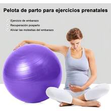 Wodoso Pelota de Pilates, Pelota de Yoga, Pelota para Ejercicio, 65cm, Silla de Pelota de Estabilidad Antiexplosión Resistente, para Embarazo, Fitness y Terapia Fisica, con Bomba de Aire (Morado) - 1 - Ver 5