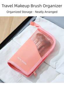 Travel Makeup Bag, 1Pc Large Capacity Lightweight Toiletry Handbag Bath Shower Bag Multifunctional Cosmetic Organizer Cute Handbag Wallet Pouch Case Portable Cosmetics Brush Storage Clutch With Zipper Closure For Lipstick, Brush, Skincare, Mobile Phone, Coin, Small Items, For Home, Travel, Vacation And School Use,Makeup Bag Makeup Pouch Skincare Bag Toiletry Bag Packing Cubes,Travel Essentials Storage Makeup Organizer Makeup Case Makeup Travel Toiletry Organizer Essentials Gifts Storage Zipper Accessories Nail - Hồng - Xem 4