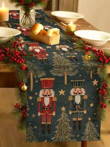 1 pezzo Runner da tavolo con motivo Schiaccianoci di Natale, Runner da tavolo decorativo natalizio, Runner da tavolo simil-lino natalizio, Runner da tavolo, Runner da tavolo, 1 pezzo Runner da tavolo, 4 pezzi Tovagliette, 1 pezzo Federa per cuscino, 3 prodotti disponibili, Decorazioni natalizie per la casa, Forniture per feste interne ed esterne, Decorazioni per la casa invernali, Decorazioni natalizie, Decorazioni per la stanza di Natale, Decorazioni per feste di Natale