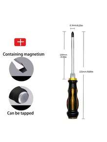 1pc Magnetic Screwdriver Set - Slotted & Head, Hammerable Impact Driver With Anti-Slip Grip, Heavy Duty Repair Tool For Home Improvement, DIY Projects, Electronics & Furniture Assembly - Multicolor - View 4