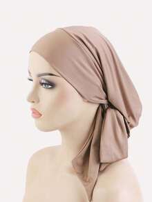 1件/4件装女士褶皱化疗帽，女士长尾头巾帽，日常佩戴 - 4件套 - 查看 7