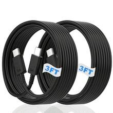 45W USB Type-C Cable, 5A Fast Charging Dual USB-C Data Cable, Compatible With Galaxy S25 Ultra/S25/S25+, S24 Ultra/S24/S24+, S23 Ultra/S23/S23+, S22 Ultra/S22/S22+, S21 Ultra, Note 20/Note 10, Z Fold 3 Fast Data Cable