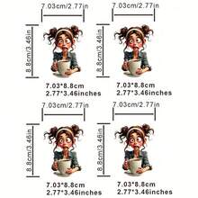1/2/4 pièces Bandeau à boire le café le plus unique, autocollants de transfert thermique à motif de bande dessinée amusante, convient pour les t-shirts, sweats à capuche, jeans, sacs à dos, sacs à main, taies d'oreiller et casquettes de baseball vintage. Autocollants en plastique lavables et durables pour l'artisanat et la décoration