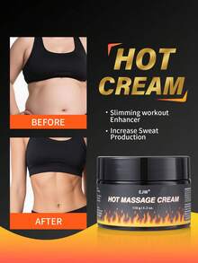 热力紧致霜，促进汗液分泌 - 紧致肌肤霜，用于消除腹部脂肪和橘皮组织 - 汗液霜，可获得更好的锻炼效果 - 持久保湿运动前后按摩乳液 - 彩色 - 查看 1