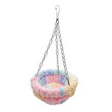 1pc Parrot Nest, Forest Style Hanging Hammock Bed, Plush Nest, Small Bird Supplies, Swing, Warm Bird Nest - View 9