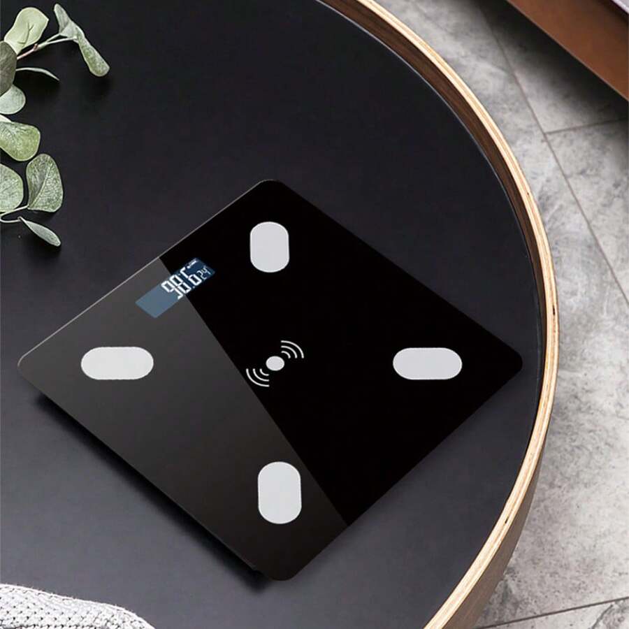 NetHong Digital Body Weighing Scale Body Composition Analyzer Smart Scales Floor Electronic LCD Weight Scales - Black - View 1