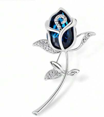 Broche tulipe, tempérament féminin haut de gamme, broche en cristal polyvalente, accessoires de broche de conception de niche