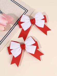 2pcs/Set Back To School Hair Clips For Girls, Suitable For Holiday Parties, Graduation Season, Navy Blue Hair Clips, Suitable For First Day Of School, Classroom, Students, Girls Hair Accessories - Multicolor - View 5