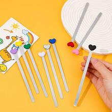 Simple And Exquisite Multi-Color Bookmark, Heart-Shaped Metal Bookmark, Reading Bookmark, Suitable For Women, Teenagers, Readers, And Book Enthusiasts As A Gift, Heart-Shaped Note, Holiday Love Gift. - One Size - View 10