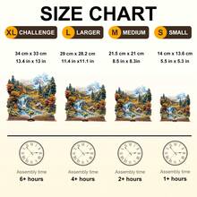 1 件秋季仙境不对称形状木制拼图玩具，独特的派对游戏礼物，装饰艺术拼图，桌面魔术拼图，创意儿童益智拼图，节日礼物，成人木制拼图，圣诞礼物，返校礼物，生日礼物（2D 拼图） - 彩色 - 查看 4