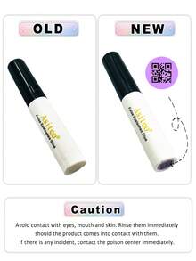 Asiteo 1支5毫升白色睫毛胶，化妆用仿貂毛睫毛胶，速干防水持久睫毛胶 - 白色 - 查看 3