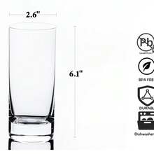 Highball Glasses Set Of 8 , 13oz Tall Drinking Glasses, Water Glass For Kitchen, Tom Collins Glasses, Mojito Glass Cups, Cocktail Glasses For Bar Glassware - White - View 4