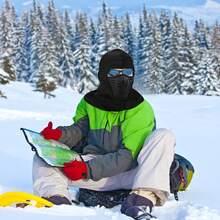 قناع تزلج - قناع وجه دافئ - تجهيزات دراجة نارية قابلة للتنفس للطقس البارد - قناع وجه شتوي قطعة واحدة