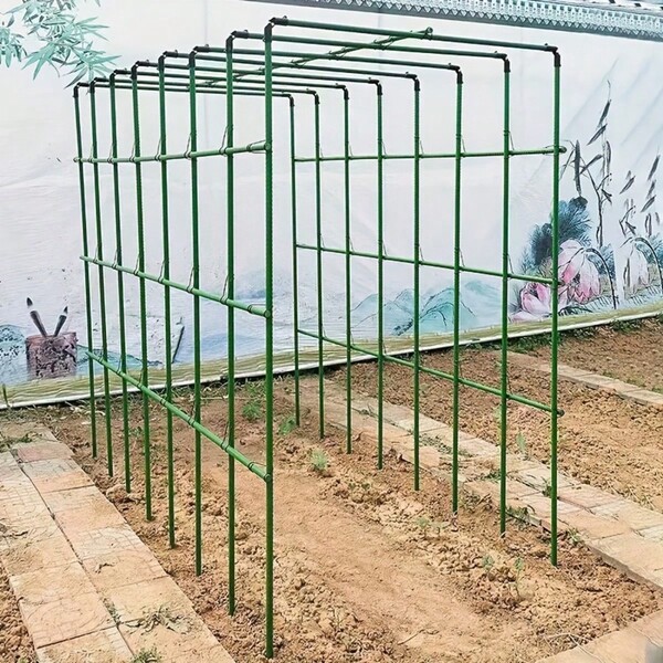 43 pièces Set de support de jardin durable, Set de tige de support de jardin multifonctionnel, Poteau de grimpage pour plantes de jardin, Rack de support de plante convenant à divers fruits et légumes, Librement combinable et assemblable