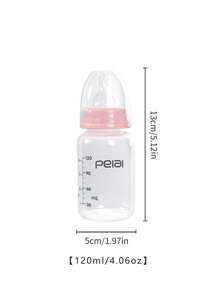 1pc Baby Standard Caliber PP Milk Bottle With Silicone Nipple, Anti-Drop And Durable, Suitable For 0-1 Year Old Babies - Multicolor - View 17
