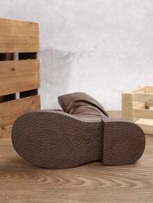 Fashion Reversible Thick Sole Tall Boots For Women, Autumn/Winter New Chunky Heel Over-The-Knee Riding Boots - Brown - View 8