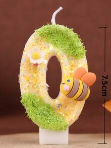 1 Set 0-9 Combination Numeric Candles, Honeybee Candles, Suitable For Birthday Party, Anniversary, Wedding, Baking Cake Decoration - Little Bees Collecting Honey - View 7