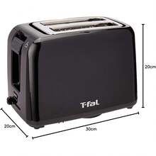 -fal Tostador de 2 ranuras amplias para todo tipo de pan, niveles de tostado, botón de cancelar, 800, color negro, TT1A18MX - Tostador + Hervidor - Ver 4