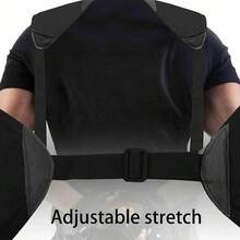 1 pieza Funda de hombro negra oculta, bolsa de arma táctica invisible para exteriores, ambidiestra, funda de arma protectora con doble bolsillo para cargador, correa de hombro ajustable y fija