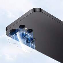 Miếng dán bảo vệ ống kính camera cứng 9H tương thích với Samsung Galaxy A26/A36/A56/A55 5G, trong suốt, chống trầy xước, chống bám vân tay, dễ dàng lắp đặt, phủ toàn diện 3D, cũng phù hợp với các dòng A15/A25/A35/A16/S25 Ultra/S24/S23 FE/Edge/Fold 7/Flip 5 5G. - Trong sáng - Xem 7