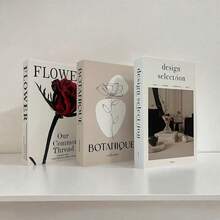 3件套时尚仿书装饰摆件,奢华装饰书,客厅装饰,家居装饰,咖啡桌摆件,现代时尚装饰书,可堆叠展示书,酒店装饰,礼品 - 彩色 - 查看 2