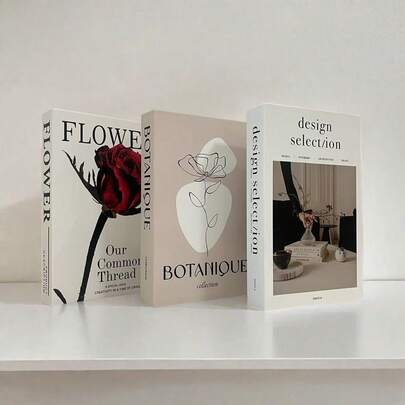 3 件时尚仿书装饰、豪华装饰书、客厅装饰、家居装饰、咖啡桌书籍、现代时尚装饰书、可堆叠展示书、酒店装饰、礼品