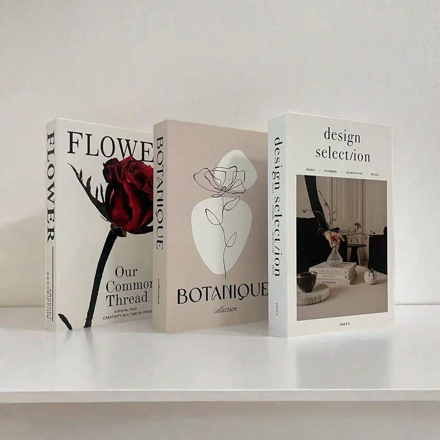 3件套时尚仿书装饰摆件，奢华装饰书，客厅装饰，家居装饰，咖啡桌摆件，现代时尚装饰书，可堆叠展示书，酒店装饰，礼品