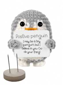 1 Mini Funny Potato, Front Crochet Shark/Penguin Gift, Crochet Animal, Shark/Penguin Lover Friend Female Male Unique Birthday Gift (Gray),Halloween And Christmas Gifts