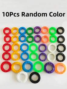 10/32Pcs Multicolor Silicone Key Covers - Elastic Hollow Key Protectors With Soft Rubber Caps & Keyring Case, Random Color For Enhanced Grip