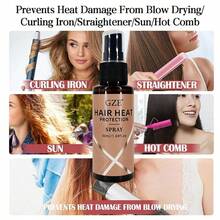 GZE 专业美发造型热保护喷雾：吹风造型热保护，抚平毛躁，增添光泽，防紫外线，适合所有发质 - 粉色 - 查看 3