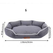 1pc Dog/Cat Bed, Suitable For Small/Medium/Large Dogs, All Season, Scratch & Bite Resistant, Machine/Hand Washable, Soft & Comfortable Fabric, Waterproof & Anti-Slip, Pet Sleeping Mat (Refer To Size Chart In Detail Images)