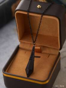 1PC Gothic Vampire Blood Red Colour Imitation Crystal Necklace Women Man Pagan Witch Jewelry Demon Vampire Black Colour Chain Lovers Crystal Pendant Choker - Pendant Necklace - View 9