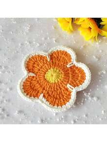 2pcs Vintage Floral Crochet Cup Coasters, Retro Round Coasters, Heat Resistant Placemats, Tablecloth, Dining Table Decor - Ideal For Home, Residence, Kitchen, Coffee Table, Wooden Table, Dining Room, Bar Decoration - Multicolor - View 10