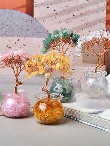 2025 New Mini Pink Crystal Tree Decor, Christmas Table Decoration Gift, Home Decor, Kitchen Decor, Room Decor, Party Decor, Decorative Craft, Desktop Ornament, Dining Table Center Piece, Party Favor Decor, Christmas Decoration, Christmas Gift, Bedroom Decor, Office Decor, Autumn Home Decor, Bridesmaid Gift, Birthday Gift - Multicolor - View 8