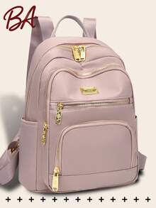 女士防盗迷你纯色尼龙背包，多功能时尚日常包，多口袋轻便旅行包，大容量简约背包，方便实用，适合学生、护士、教师、商务人士、旅行、通勤、购物、办公、约会、徒步旅行、培训、工作等各种场合，也是理想的生日和节日礼物。 - 彩色 - 查看 14