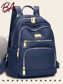 女士防盗迷你纯色尼龙背包，多功能时尚日常包，多口袋轻便旅行包，大容量简约背包，方便实用，适合学生、护士、教师、商务人士、旅行、通勤、购物、办公、约会、徒步旅行、培训、工作等各种场合，也是理想的生日和节日礼物。 - 彩色 - 查看 13