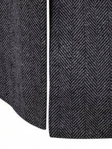 New Mid-Length Suit Collar Windbreaker Jacket For Men, 2 In 1 Woolen Coat YF19 - Dark Grey - View 6