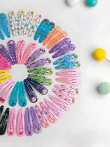 Bộ 36 kẹp tóc in họa tiết nhiều màu sắc, kẹp tóc mái và tóc bên thời trang, nhỏ gọn và tiện dụng, thích hợp cho việc tạo kiểu tóc, phù hợp cho cả bé gái và phụ nữ, lý tưởng cho các hoạt động hàng ngày: đi mua sắm, đi chợ, dạo chơi với bạn bè, v.v., kẹp càng cua, kẹp tóc, kẹp cài tóc, phụ kiện tóc, phụ kiện đội đầu, ghim cài tóc. - Nhiều màu - Xem 4