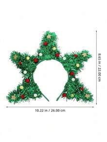 1 pieza Diadema de árbol de Navidad con lentejuelas - Diadema de plástico linda para fiestas navideñas, disfraces, decoraciones y accesorios para el cabello - Sin plumas, diadema navideña con copos de nieve y nudo para mujer, adecuada para uso diario y festividades navideñas, banda para el cabello, maquillaje, aro para el cabello, accesorios para el cabello - Multicolor - Ver 5