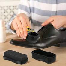 Single-Sided Sponge Leather Cleaning Brush - Quickly Polish Shoes, Boots, Jackets, Watch Straps & Jewelry Polisher - Effectively Remove Dirt, Give Bright Gloss - Portable Leather Care Tool - Đen 1 gói - Xem 10