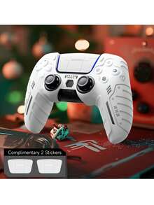 2 件/套，游戏控制器配件，1 个 PlayStation5 控制器保护套 + 2 个贴纸，操纵杆配件，适用于 PlayStation5 游戏手柄保护套，防滑、防汗、防尘、防刮，增强抓地力，提升游戏体验，情人节/春季浪漫礼物 - 彩色 - 查看 14