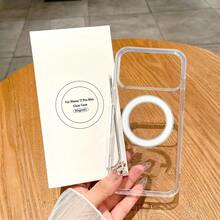 Funda de teléfono magnética Magsafe compatible con iPhone 17 Air 16 E 15 14 13 Pro Max 12 Mini 11, cubierta delgada de acrílico transparente - transparente - Ver 3