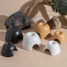 Karmnik jaskiniowy z kryjówką gekona, kryjówka dla gadów, krab pustelnik, agama brodata, jaszczurka, żółw, wąż, kryjówka gadów, akcesoria dekoracyjne do jaskini, siedlisko dla gadów