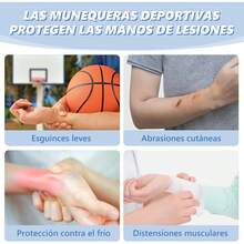 Pulseras Deportivas Antisudor (3 Pares/Algodón): Engrosadas Unisex, Ideal para Béisbol/Baloncesto/Gimnasio - Blanco - Ver 10