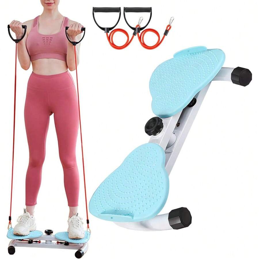 Tabla para Ejercicios Abdominales, 300 LB Twist Board for Exercise, Tablas de Ejercicio para el Abdomen de Pie, Tabla de Ejercicios para Torcer, Equipo de Gimnasia en Casa para Mujeres/Hombres - Azul - Ver 1