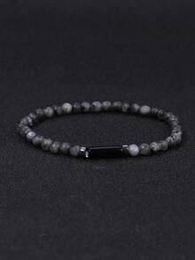 Vintage Beaded Bracelets For Men 4mm MIni Natural Stone With Agate & Tiger Eye Cylinder Men's Bracelets Prayer Beads Meditation Jewelry Gifts - Multicolor - View 11