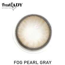 FRESH LADY 1 par Freshlady Fog Pearl Grey 14,0 mm färgade kontaktlinser, 1 år, engångsbruk - Grå - Visa 9
